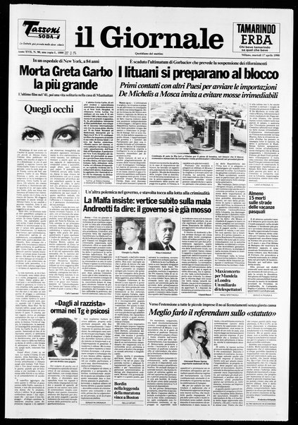 Il giornale : quotidiano del mattino